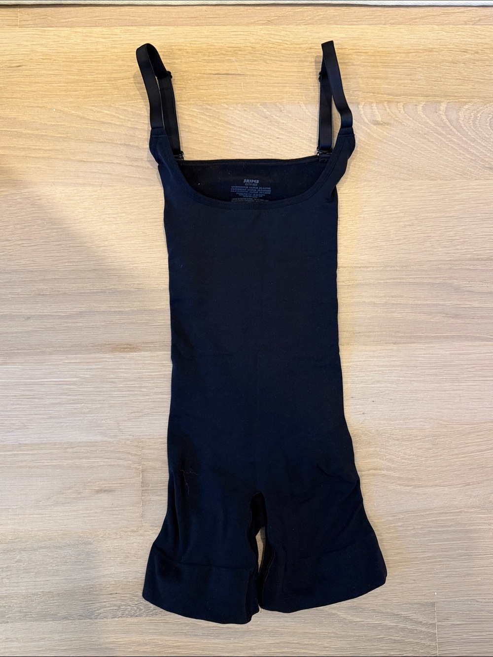 SKIMS Seamless Sculpt Open Bust Shortie Bodysuit - Onyx/Black | Size XS